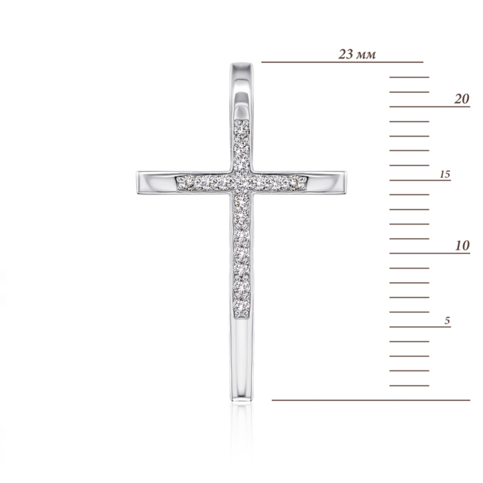 Золотой крестик с бриллиантами. Артикул 51941/1б