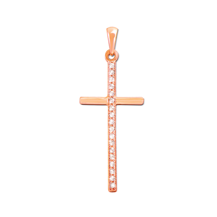 Золотий хрестик з діамантами. Артикул 51950/1