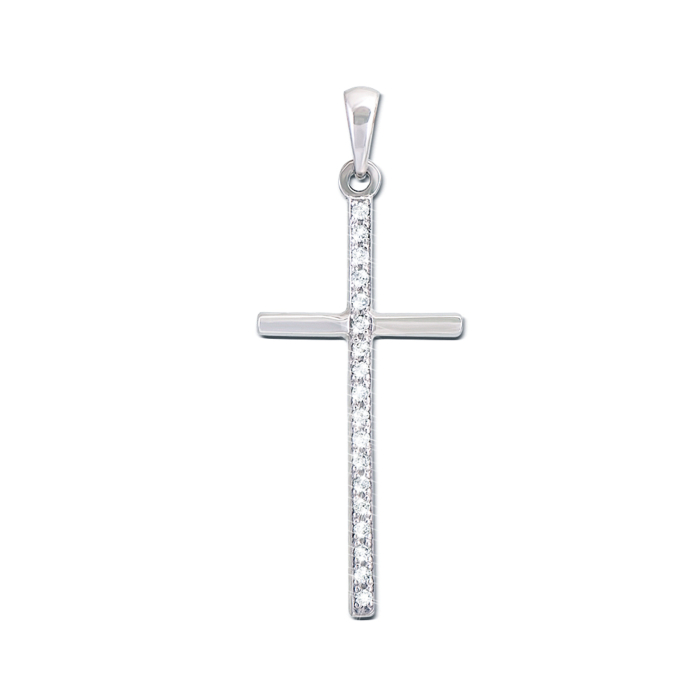 Золотой крестик с бриллиантами 51950/02/1/8032