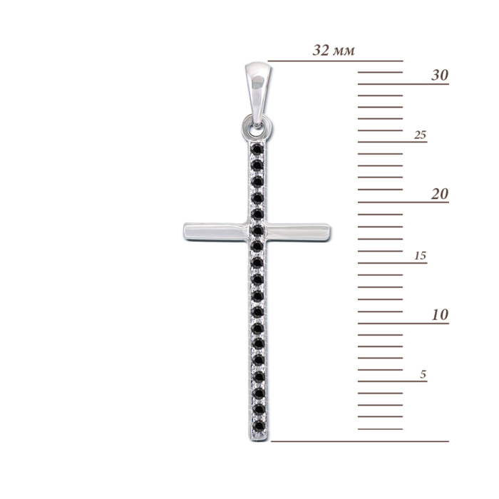 Золотой крестик с бриллиантами. Артикул 51950/б ч