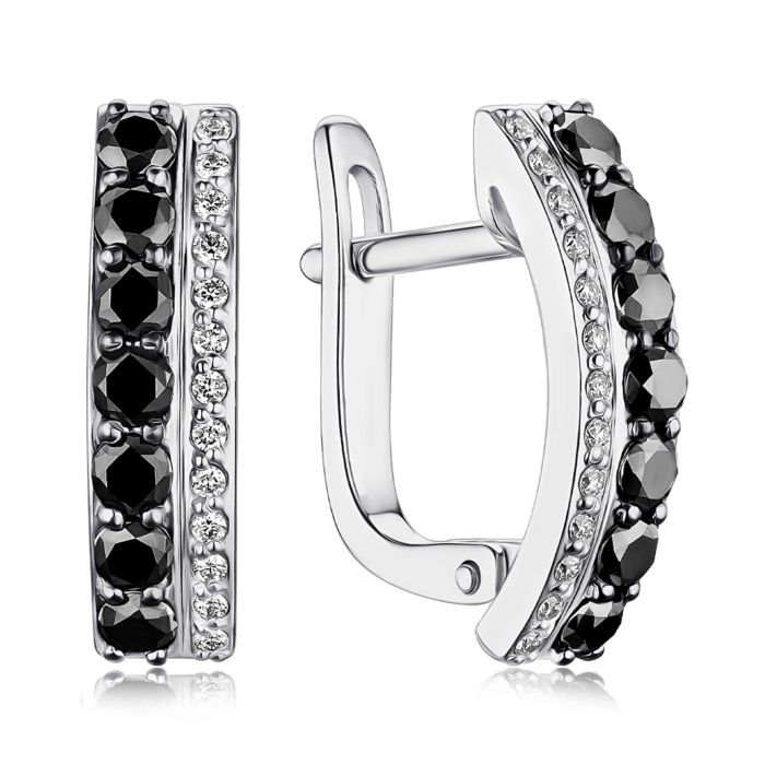 Золоті сережки з діамантами 520003/02/1/11819