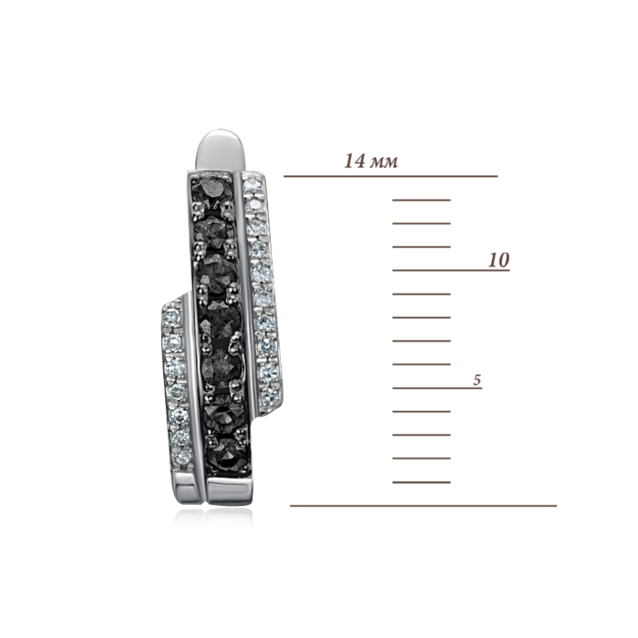Золотые серьги с бриллиантами. Артикул 520069/02/1/10401