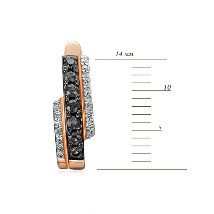 Золоті сережки з діамантами. Артикул 520069/01/1/10401