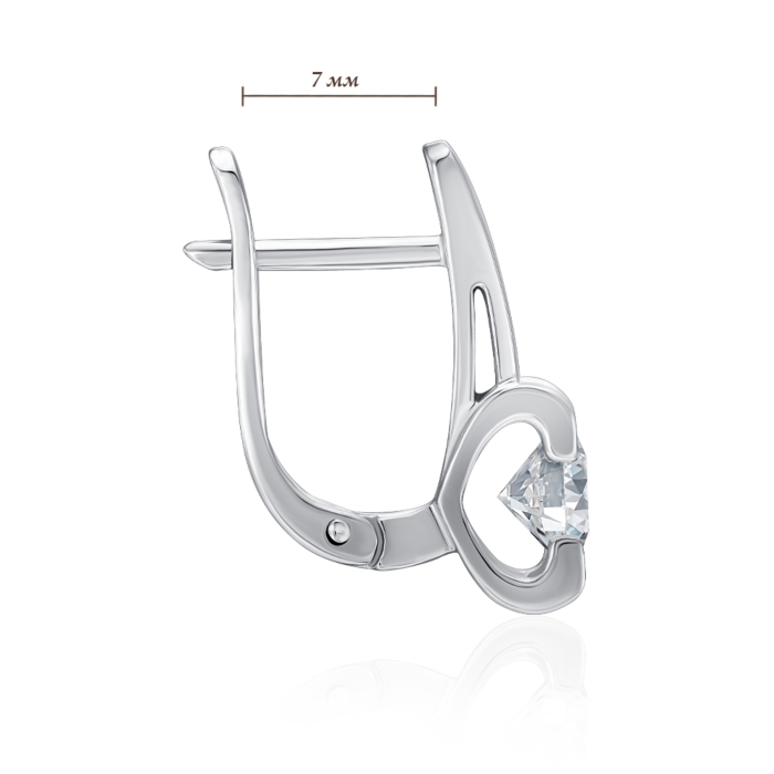 Золотые серьги с бриллиантом. Артикул 520123/02/1/8310