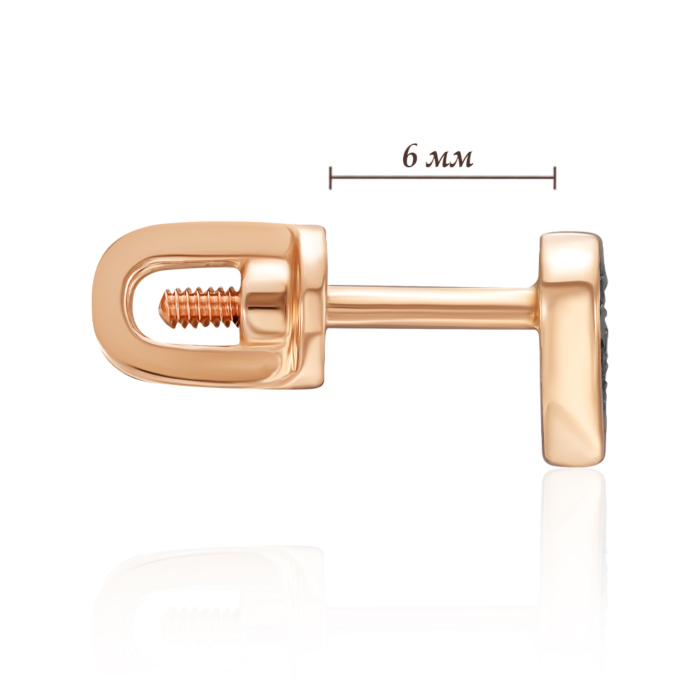Золотые пуссеты с бриллиантами. Артикул 520127/01/1/10698