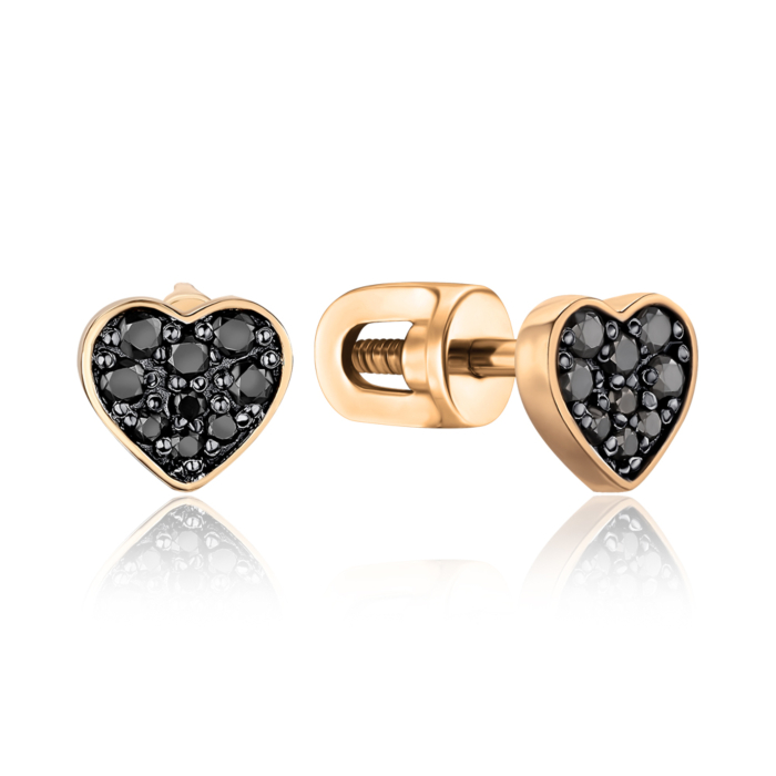 Золотые серьги с бриллиантами. Артикул 520127/01/1/11756