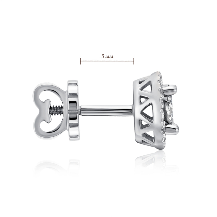 Золотые серьги с бриллиантами. Артикул 520155/02/1/11358