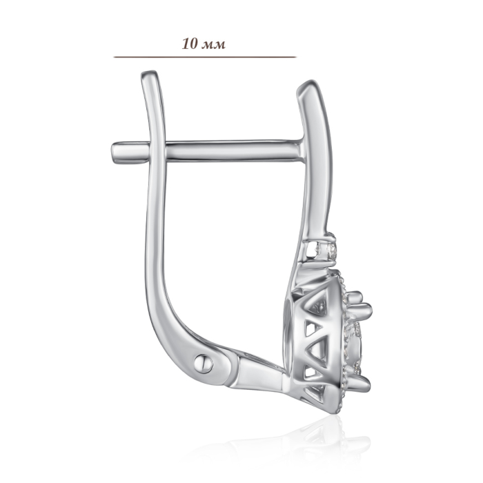 Золоті сережки з діамантами. Артикул 520156/02/1/11357