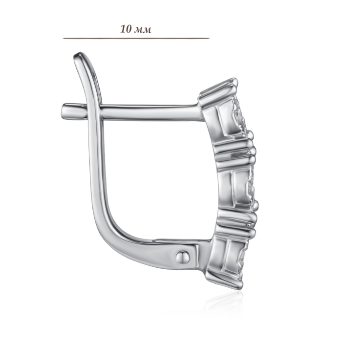 Золотые серьги с бриллиантами. Артикул 520158/02/1/11332