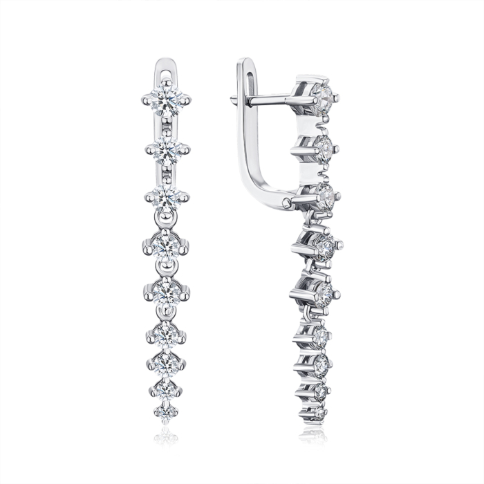 Золоті сережки з діамантами 520167/02/1/11682