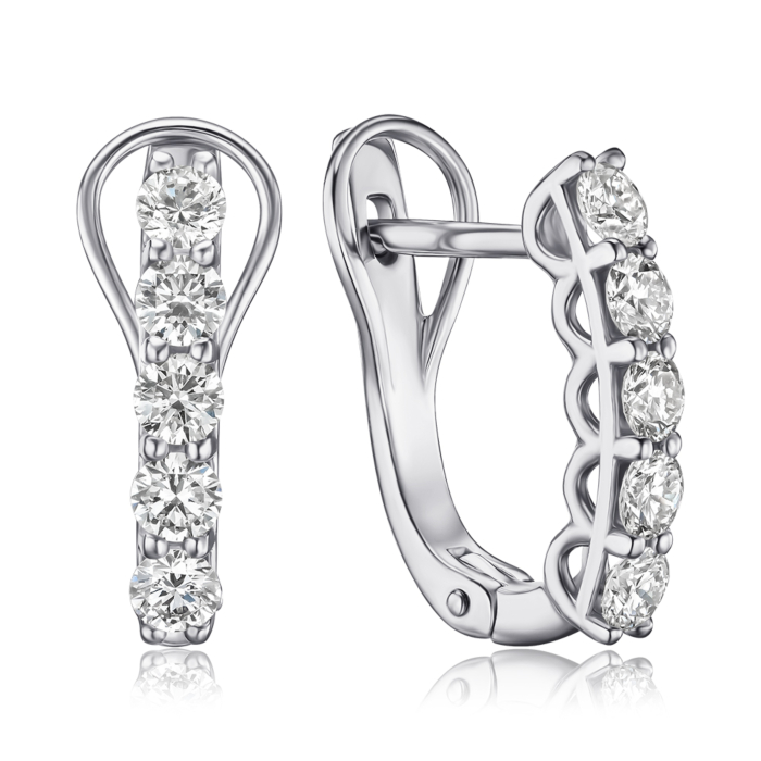 Золоті сережки з діамантами 520169/02/1/9024