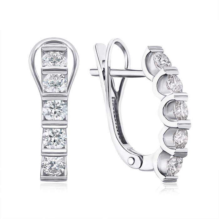 Золоті сережки з діамантами 520170/02/1/9024