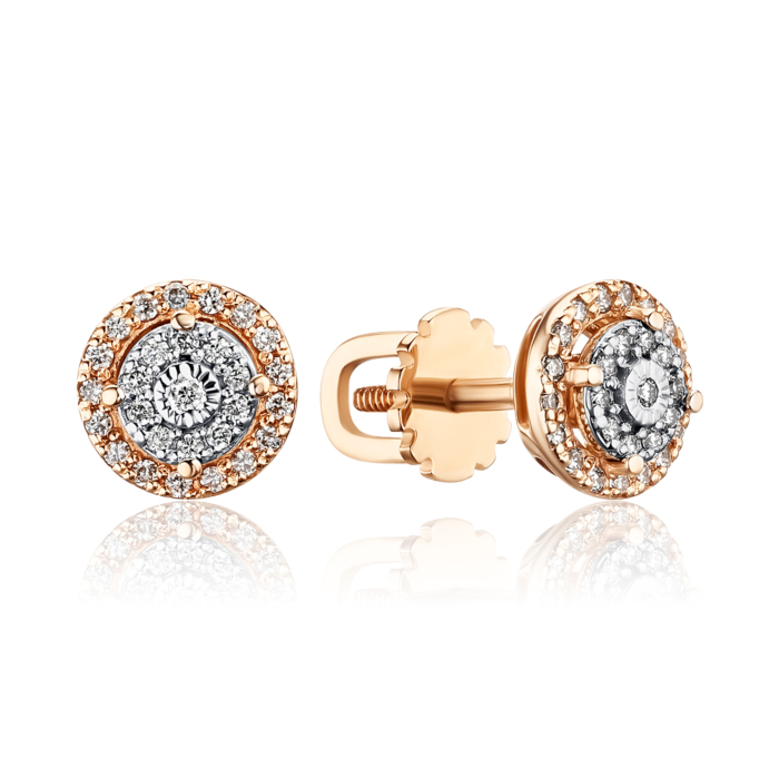 Золоті сережки з діамантами 520174/14/1/11893