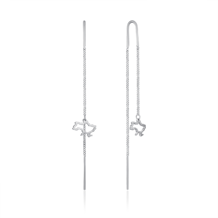 Серебряные серьги-протяжки. Артикул 521046