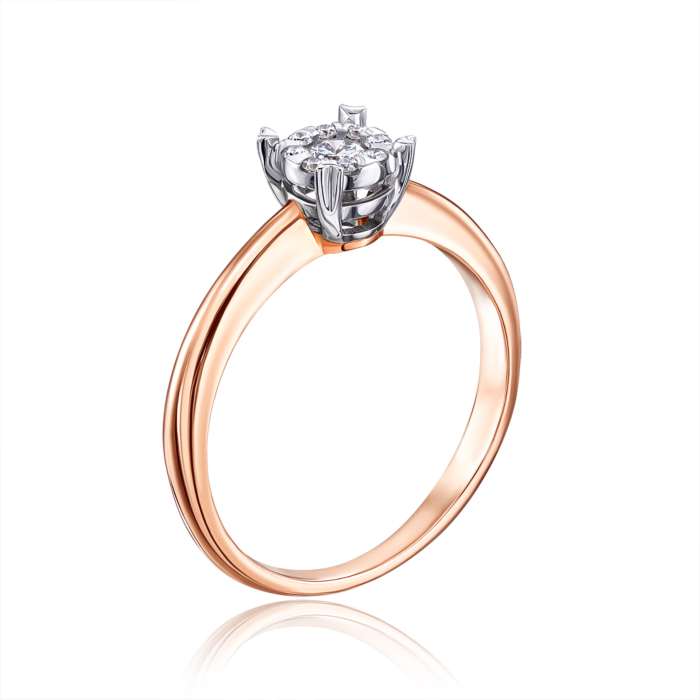 Золотое кольцо с бриллиантами. Артикул 52203/01/1/8207