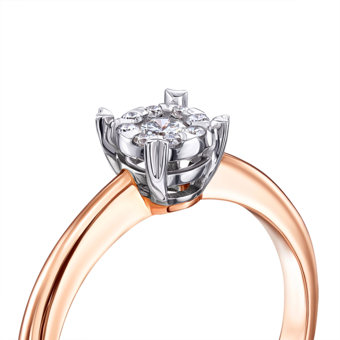 Золотое кольцо с бриллиантами. Артикул 52203/01/1/8207