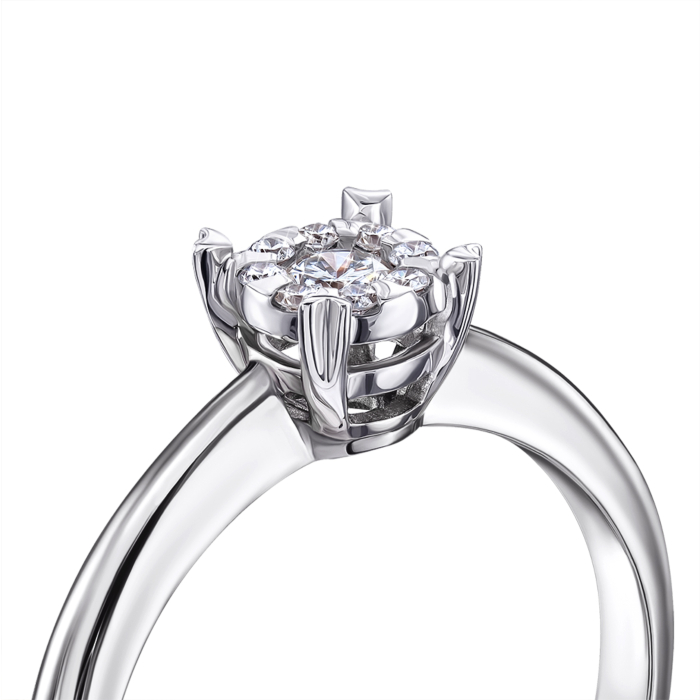 Золотое кольцо с бриллиантами. Артикул 52203/3б