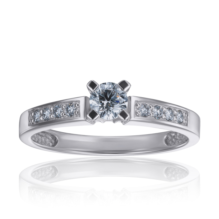 Золота каблучка з діамантами. Артикул 52224/4б