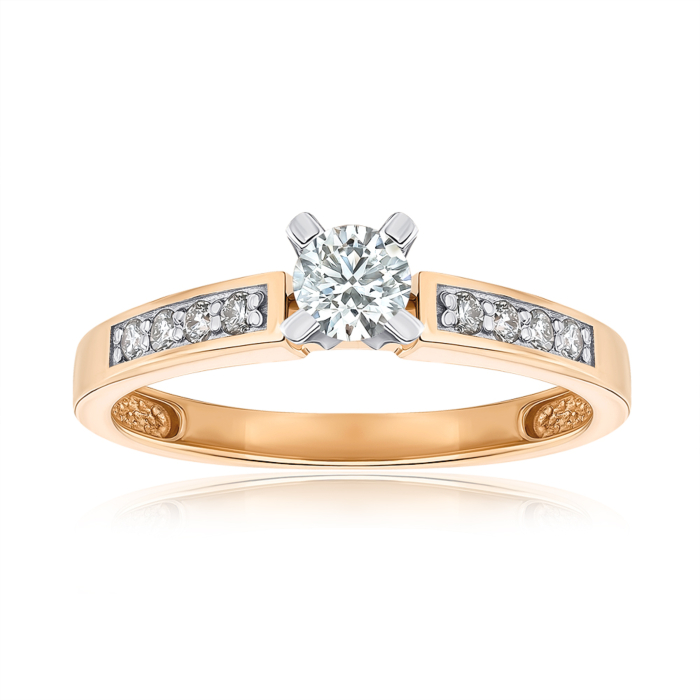 Золотое кольцо с бриллиантами 52224/14/1/11367