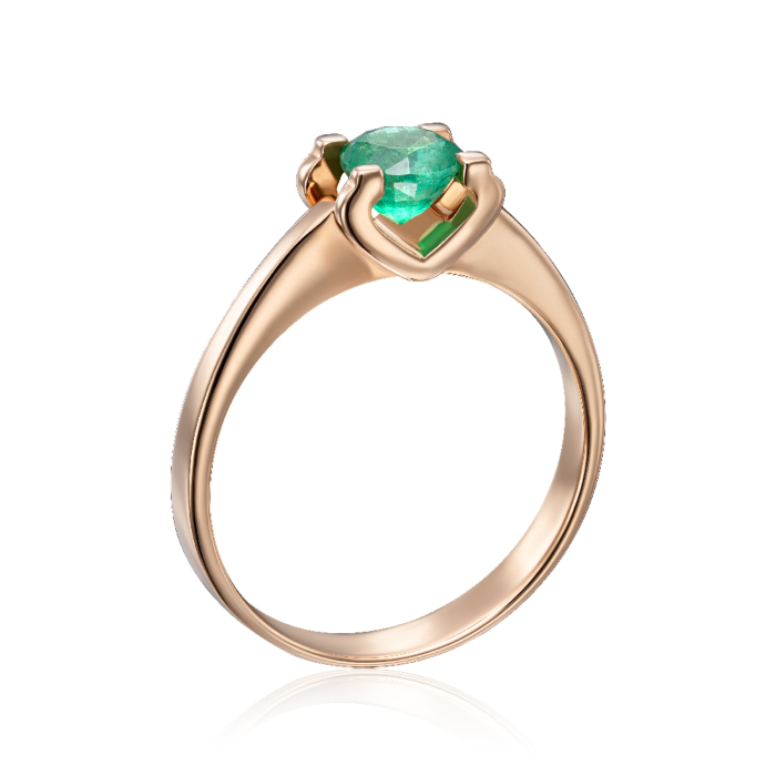Золота каблучка зі смарагдом. Артикул 52232/см