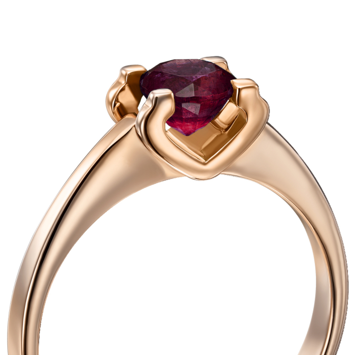 Золотое кольцо с рубином. Артикул 52232/01/0/8453