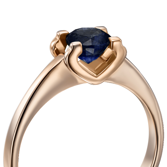 Золотое кольцо с сапфиром. Артикул 52232/сап