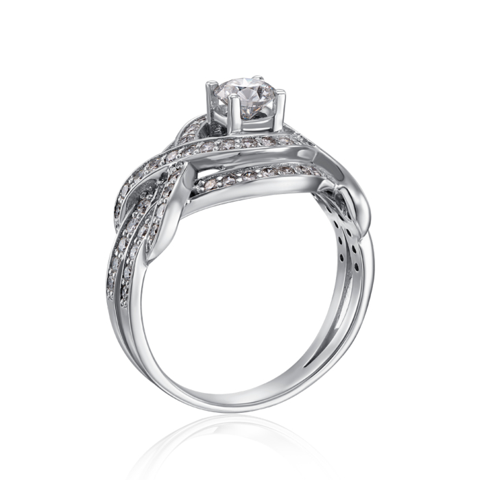 Золота каблучка з діамантами. Артикул 52249/4.5б