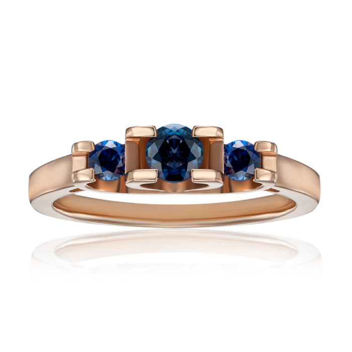 Золотое кольцо с сапфирами. Артикул 52253-2/01/0/8269