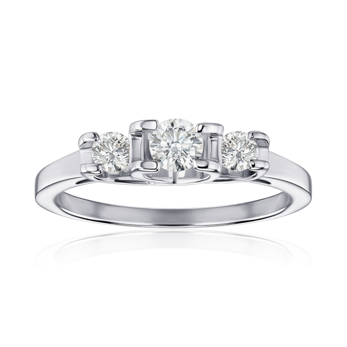 Золотое кольцо с бриллиантами. Артикул 52253/02/1/10976