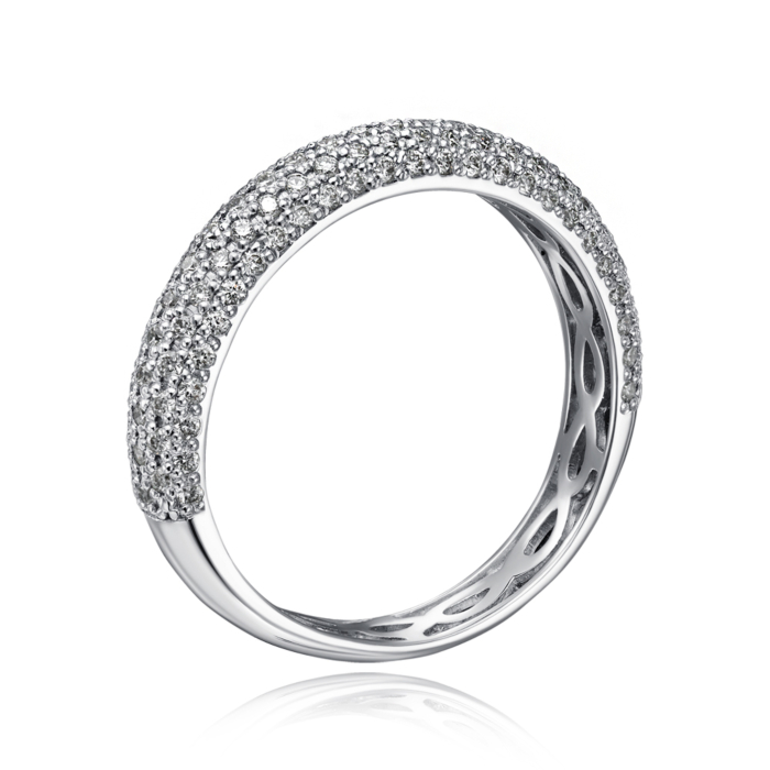 Золота каблучка з діамантами. Артикул 52324/1б