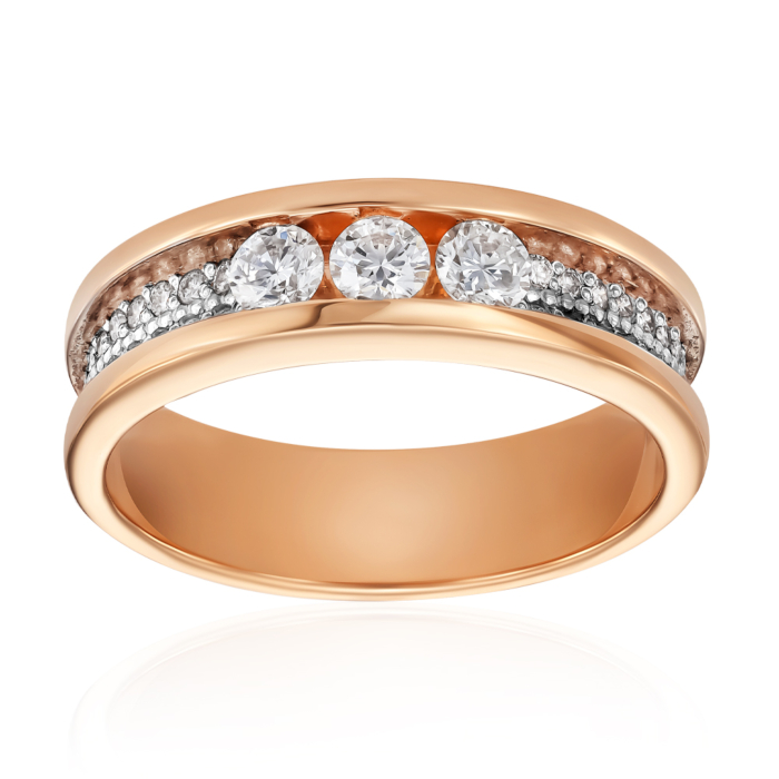 Золота каблучка з діамантами. Артикул 52360/01/1/8240