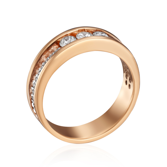 Золота каблучка з діамантами. Артикул 52360/01/1/8240