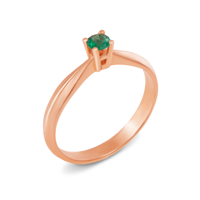 Золотое кольцо с изумрудом. Артикул 52372/см