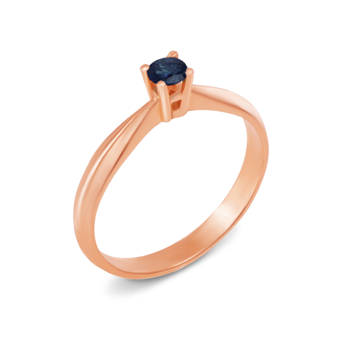 Золотое кольцо с сапфиром. Артикул 52372/сап