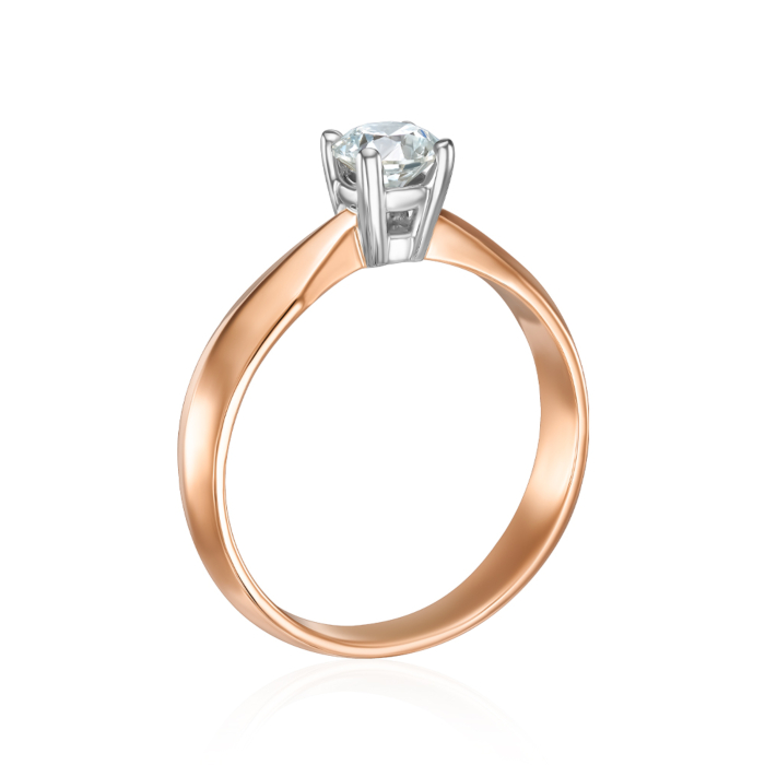 Золота каблучка з діамантом. Артикул 52372/14/1/8310