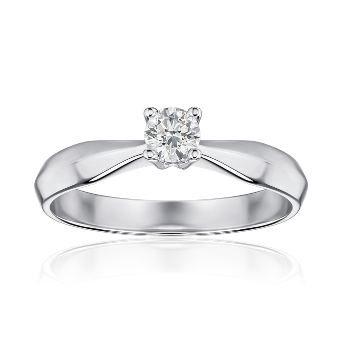 Золота каблучка з діамантом. Артикул 52372/02/1/10122