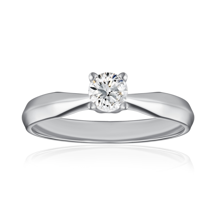 Золотое кольцо с бриллиантом. Артикул 52372/02/1/8312