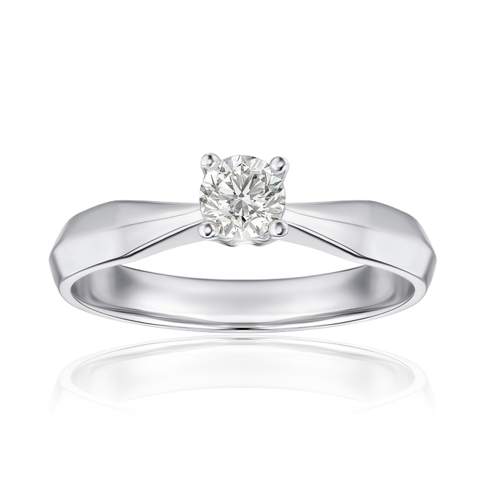 Золотое кольцо с бриллиантом. Артикул 52372/02/1/9220