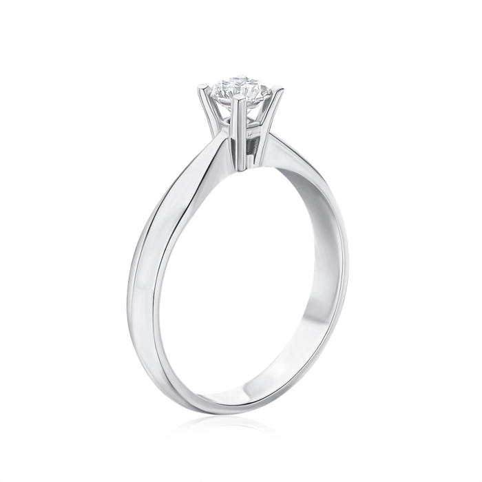 Кольцо из платины с бриллиантом. Артикул 52372/07/1/9220