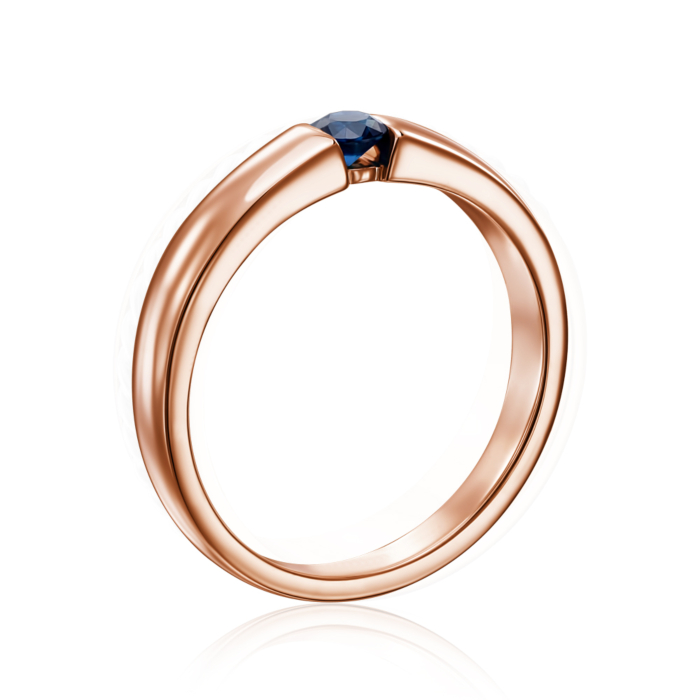 Золотое кольцо с сапфиром. Артикул 52378/сап