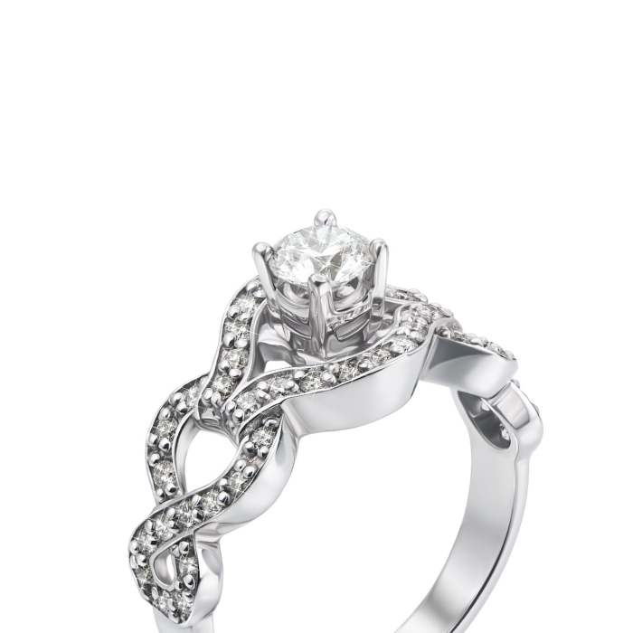 Золотое кольцо с бриллиантами. Артикул 52398/4.5б