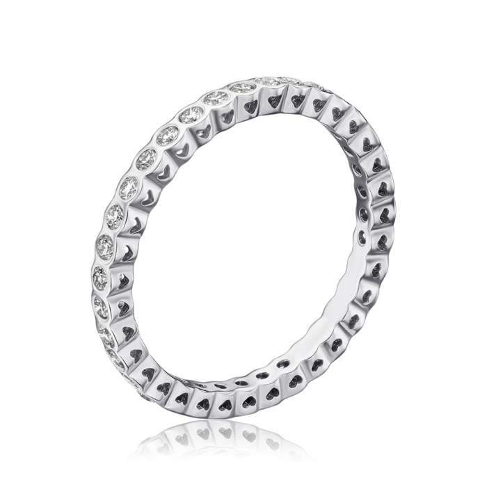 Каблучка в білому золоті з діамантами 52400/02/1/8566