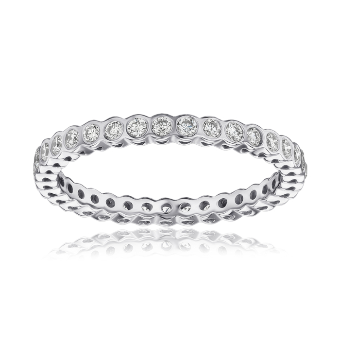 Каблучка в білому золоті з діамантами 52400/02/1/8566