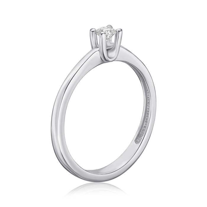 Золотое кольцо с бриллиантом. Артикул 52412-1/02/1/9024