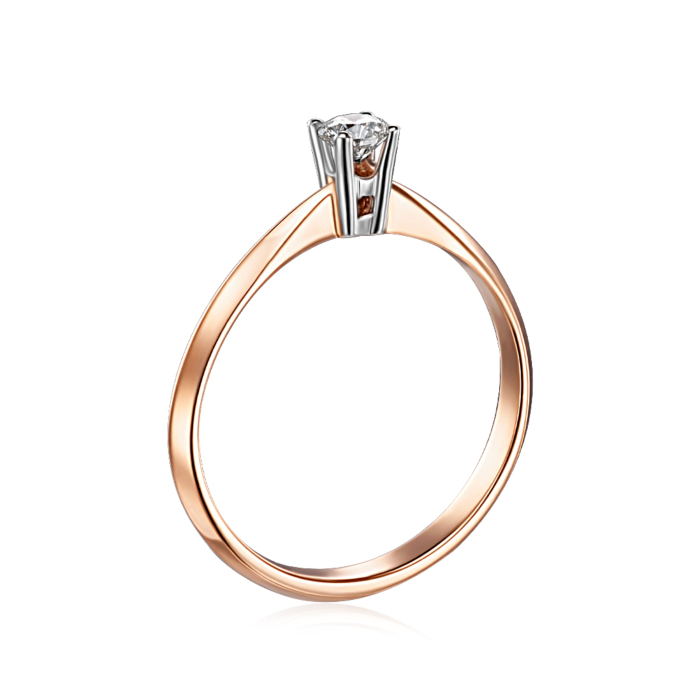 Золота каблучка з діамантом. Артикул 52415/14/1/9218