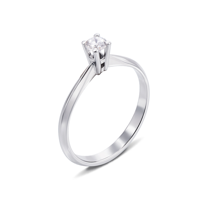 Золотое кольцо с бриллиантом. Артикул 52415/4б