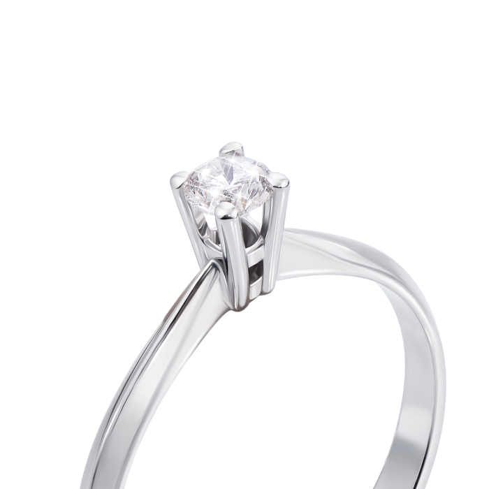 Золотое кольцо с бриллиантом. Артикул 52415/4б