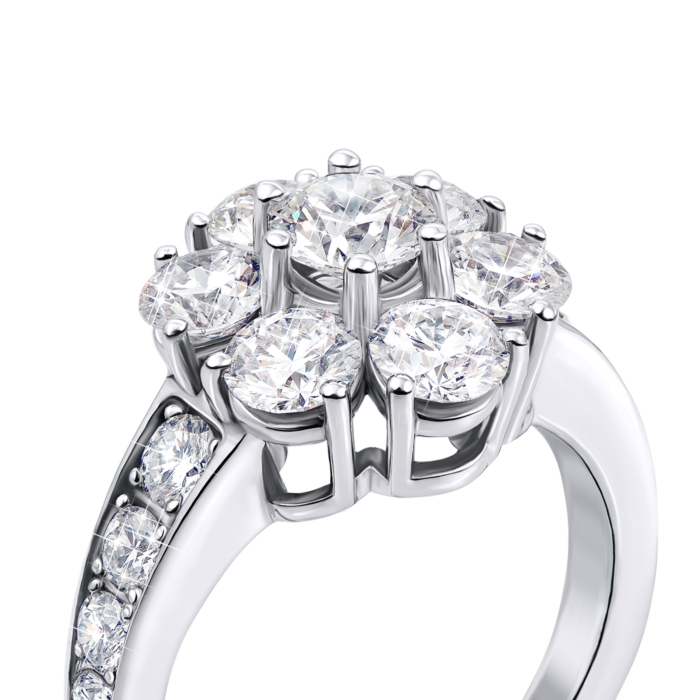 Золота каблучка з діамантами. Артикул 52425/5б