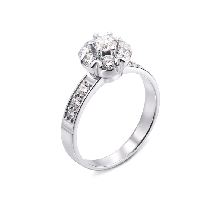 Золотое кольцо с бриллиантами. Артикул 52428/02/1/8267