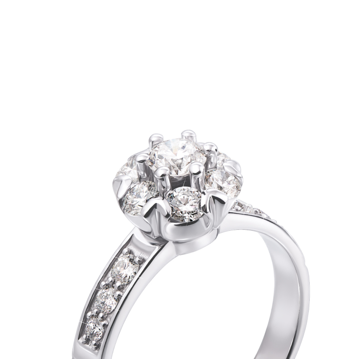 Золотое кольцо с бриллиантами. Артикул 52428/02/1/8267